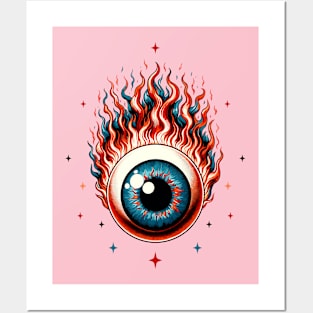 Eyeball on Fire Posters and Art